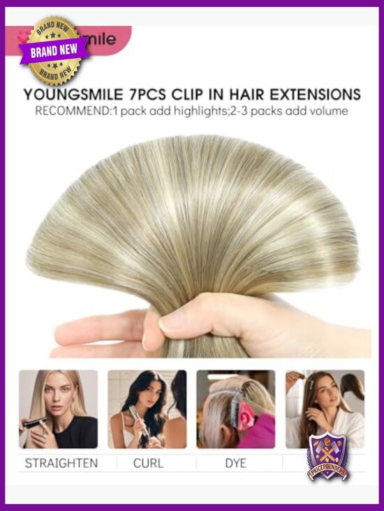 Clip-In Human Hair Extensions 22inch 7pcs 160g Balayage Straight Double Weft main image 6